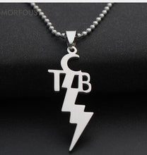 Load image into Gallery viewer, Stainless Steel TCB ELVIS PRESLEY Leather Chain Necklace