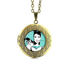 Load image into Gallery viewer, Vintage Elvis Presley locket Pendant The King Rock Jewelry Marilyn Monroe Audrey Hepburn