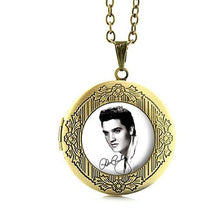 Load image into Gallery viewer, Vintage Elvis Presley locket Pendant The King Rock Jewelry Marilyn Monroe Audrey Hepburn