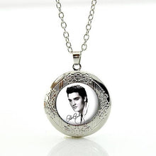 Load image into Gallery viewer, Vintage Elvis Presley locket Pendant The King Rock Jewelry Marilyn Monroe Audrey Hepburn