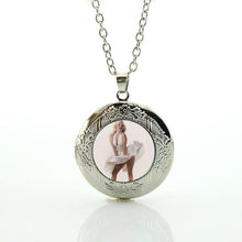 Load image into Gallery viewer, Vintage Elvis Presley locket Pendant The King Rock Jewelry Marilyn Monroe Audrey Hepburn