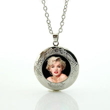 Load image into Gallery viewer, Vintage Elvis Presley locket Pendant The King Rock Jewelry Marilyn Monroe Audrey Hepburn