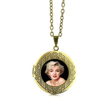 Load image into Gallery viewer, Vintage Elvis Presley locket Pendant The King Rock Jewelry Marilyn Monroe Audrey Hepburn
