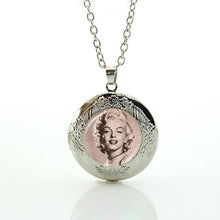 Load image into Gallery viewer, Vintage Elvis Presley locket Pendant The King Rock Jewelry Marilyn Monroe Audrey Hepburn