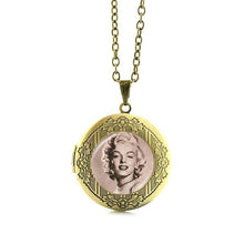 Load image into Gallery viewer, Vintage Elvis Presley locket Pendant The King Rock Jewelry Marilyn Monroe Audrey Hepburn