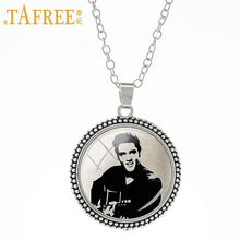 Load image into Gallery viewer, Retro vintage Elvis Presley photo pendant necklace Super Star Rock Singer
