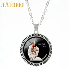 Load image into Gallery viewer, Retro vintage Elvis Presley photo pendant necklace Super Star Rock Singer