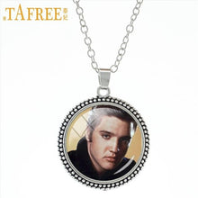 Load image into Gallery viewer, Retro vintage Elvis Presley photo pendant necklace Super Star Rock Singer