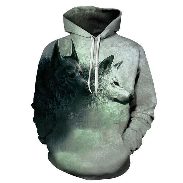 Wolf Printed Hoodies 3D