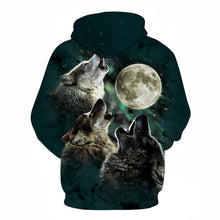 Load image into Gallery viewer, Wolf Pritned Men Women Hoodies 3D Hooded Sweatshirts Autumn Spring