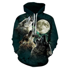 Load image into Gallery viewer, Wolf Pritned Men Women Hoodies 3D Hooded Sweatshirts Autumn Spring